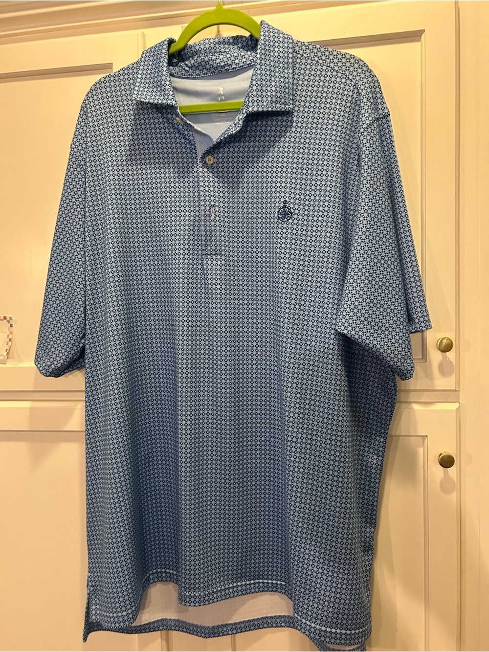 Fairway & Greene Light Blue Geometric Print Polo